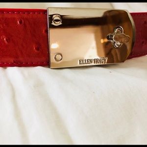 Ellen Tracy Red Adjustable Belt Size M/L